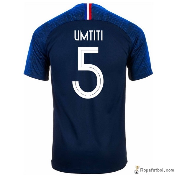 Camiseta Francia Replica Primera Ropa Umtiti 2018 Azul